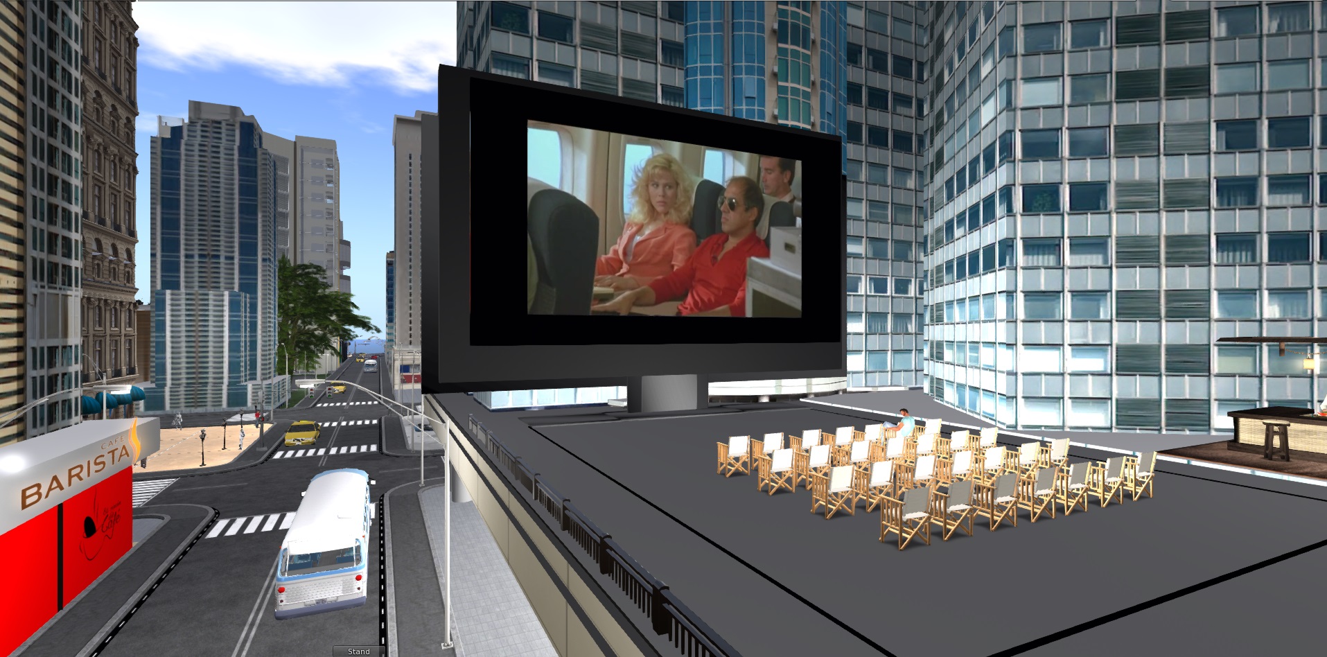 Open-air virtual auditorium.